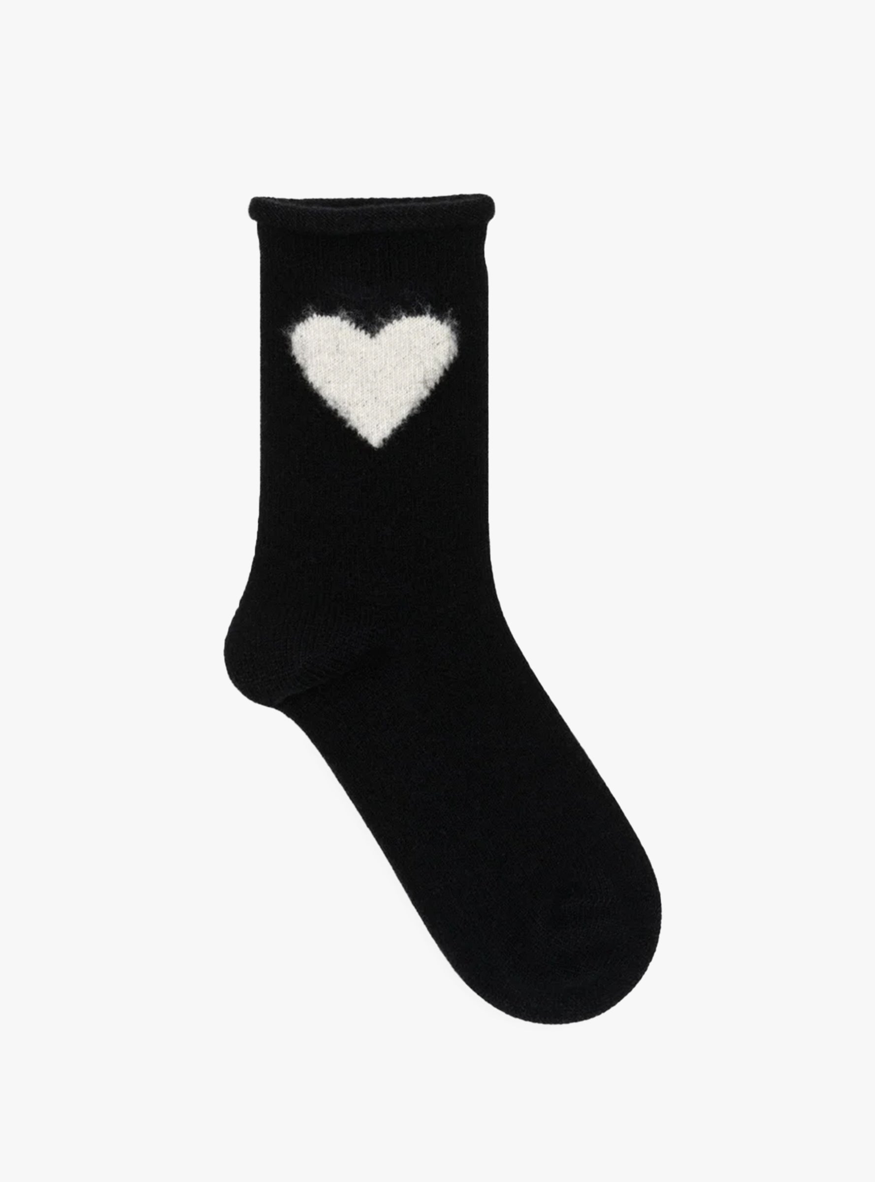 Love Cashmere Crew Sock Black Black Hansel From Basel (Front) at Couverture & The Garbstore