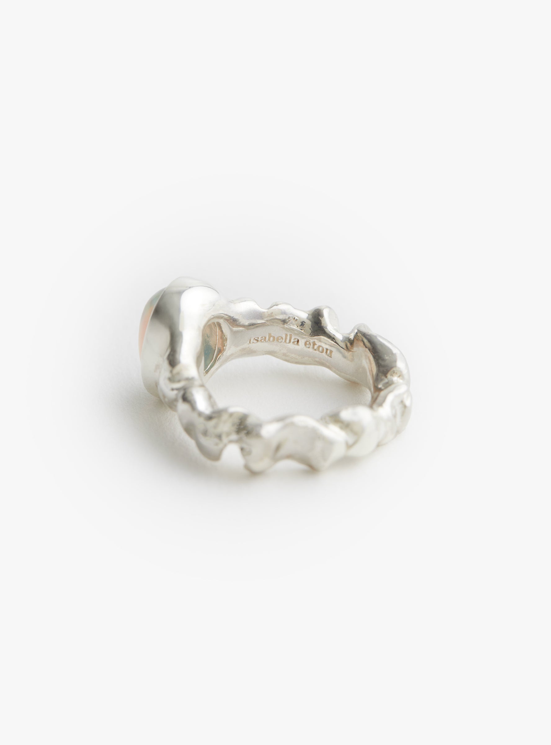 Opal Crush Ring Silver Silver Isabella Etou (back) at Couverture & The Garbstore