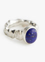 Lapis Lazuil Crush Ring Silver Silver Isabella Etou (detail) at Couverture & The Garbstore