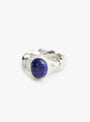 Lapis Lazuil Crush Ring Silver Silver Isabella Etou (front) at Couverture & The Garbstore