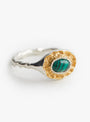 Malachite Oval Ring Malachite Isabella Etou (clsoe up) at Couverture & The Garbstore