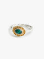 Malachite Oval Ring Malachite Isabella Etou (front) at Couverture & The Garbstore