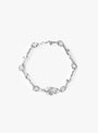 White Sapphire Leaf Bracelet Silver Silver Isabella Etou (top view) at Couverture & The Garbstore