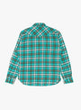 Washed Flannel Pearlsnap Shirt Cactus Flower Plaid WYTHE (back) at Couverture & The Garbstore