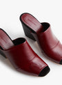 Dahl Mule Scarlet Scarlet RACHEL COMEY (close up) at Couverture & The Garbstore