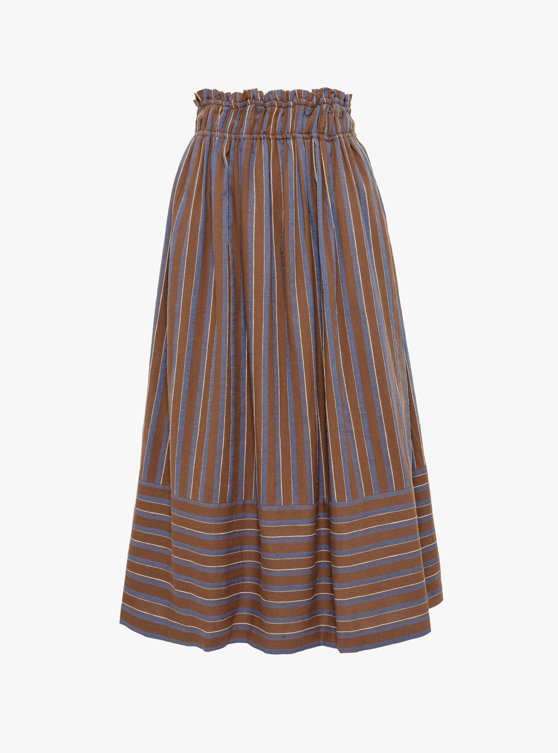 Mickey Skirt Chocolate Stripe Chocolate Stripe Sideline (ghost front) at Couverture & The Garbstore