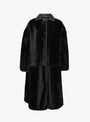 Leather Back Straight Hair Sheepskin Roo Coat Black Black CAWLEY (ghost front) at Couverture & The Garbstore