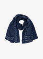 Indigo Discharge Bandana Scarf Indigo WYTHE (front) at Couverture & The Garbstore