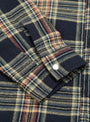 Grande Zip Shirt Midnight Blue Check At Couverture & The Garbstore By Garbstore Close up Shot 2