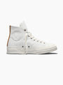 Women's Chuck Taylor All Star First String Leather White and Brown Sugar by Converse at Couverture & The Garbstore Side VIew