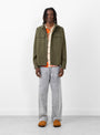 Country Men Military Overshirt Olive one of these days on model 