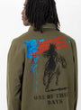 Country Men Military Overshirt Olive one of these days on model 