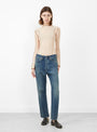 Selvedge Denim Used Ankle Cut Vintage Dark from Chimala at Couverture & The Garbstore
Model Front