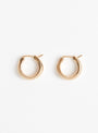 Gold Plated Brass Medium Hoops from Helena Rohner at Couverture & The Garbstore 
Front 