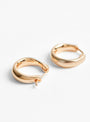 Gold Plated Brass Medium Hoops from Helena Rohner at Couverture & The Garbstore Side 