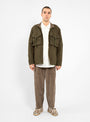 Security Jacket V2 in Olive at couverture and the Garbstore - full model shot