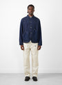 Light Canvas Lumber Pants Ecru by Kapital at Couverture and The Garbstore on model 