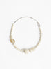 Ceramic, Glass and Stone Beaded Sterling Silver Choker Ecru from Helena Rohner at Couverture & The Garbstore 
Front 
