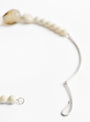 Ceramic, Glass and Stone Beaded Sterling Silver Choker Ecru from Helena Rohner at Couverture & The Garbstore Clasp