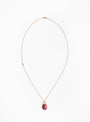 Gold Plated Rectangular Ceramic Pendant Claret from Helena Rohner at Couverture & The Garbstore 
Front