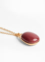 Gold Plated Rectangular Ceramic Pendant Claret from Helena Rohner at Couverture & The Garbstore Pendant 