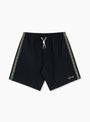 Square Stripe Swim Shorts Black & Jade Green Polar Skate Co. 