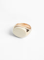 Gold Plated Flat Oval Stone Ring Bone from Helena Rohner at Couverture & The Garbstore 
Front 