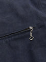 Grande Zip Shirt Navy by TDR at Couverture and The Garbstore chain pull