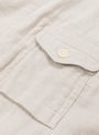 The Double Cloth Grande Shirt from TDR comes in light grey at Couverture & The Garbstore
pocket