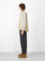 Grande Zip Shirt Tan by TDR at Couverture and The Garbstore side profile 