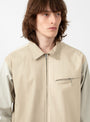 Grande Zip Shirt Tan by TDR at Couverture and The Garbstore close up 