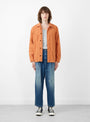 Flight Shirt Orange by TDR at Couverture and The Garbstore on model 