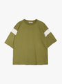 Skate T-Shirt Green and White by YMC at Couverture & The Garbstore Front