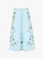 The Audra Embroidery Skirt from Sea comes in Blue at Couverture & The Garbstore
front 