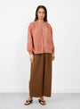 The Willow Shirt comes in Brick from Sideline at Couverture & The Garbstore
model front