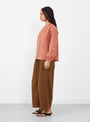 The Willow Shirt comes in Brick from Sideline at Couverture & The Garbstore
model side
