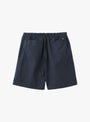 Cotton Linen Plaid Shorts Navy-Navy Gingham-SEDAN ALL-PURPOSE at Couverture & The Garbstore Back
