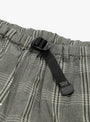 Cotton Linen Plaid Shorts Olive-Olive Houndstooth-SEDAN ALL-PURPOSE at Couverture & The Garbstore Detail