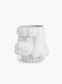 Ida Porcelain Planter White From Home Studyo at Couverture and the Garbstore - Side View