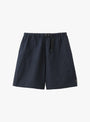 Cotton Linen Plaid Shorts Navy-Navy Gingham-SEDAN ALL-PURPOSE at Couverture & The Garbstore Front