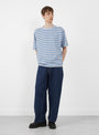 The Wide Baggy 5 Pocket Pants Deep Blue from Ciota at Couverture and The Garbstore model front