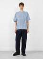 Baggy 5 Pocket Pants Dark Navy (One Wash) from Ciota at Couverture and The Garbstore model front