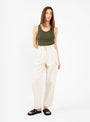Athletic Rib Knit Tank Top Caspar Green by Bassike | Couverture & The Garbstore