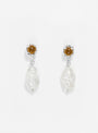 Beam Pearl Earrings Amber Brown by CLED | Couverture & The Garbstore