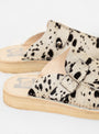 Side Seam Mules White Cow Print by Garbstore x Padmore & Barnes | Couverture & The Garbstore