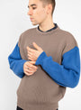 Beacon Merino Wool Crew Sweater Earth & Royal Blue by The English Difference | Couverture & The Garbstore