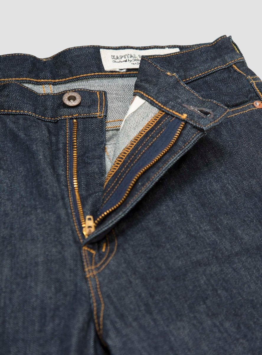 Raw 14oz Denim 5 Pocket Stone Jeans by Kapital | Couverture & The Garbstore